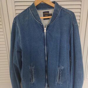 🔥CPO Provisions Men's Navy Blue Denim Jean Jacket Zip Up LARGE